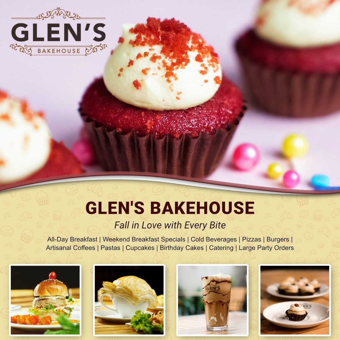 Glen's Bakehouse, Bangalore Social Media Graphics Designs Image 2